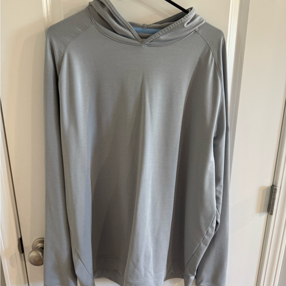 Peter Millar Gray Hooded Sweatshirt